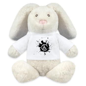 Image wheelchair handicapped paint splash * - MiniFeet® RecycelHase® Bunny Cream - white - Front
