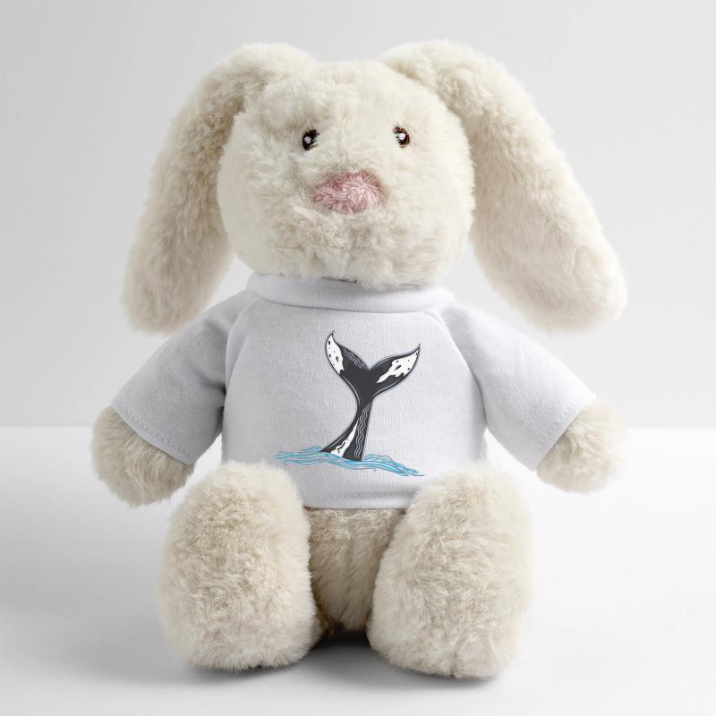 Rorqual commun Lapin en peluche recyclé MiniFeet® Crème