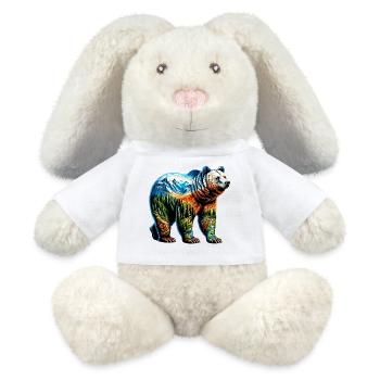 Ours - Lapin en peluche recyclé MiniFeet® Crème - blanc - Devant