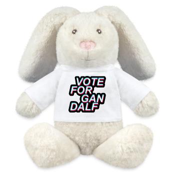 Election, Vote For, America - MiniFeet® RecycelHase® Bunny Cream - white - Front