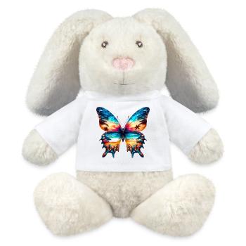 Schmetterling - MiniFeet® RecycelHase® Creme - Weiß - Vorne