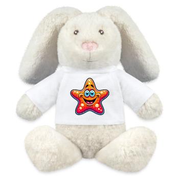 Seestern - MiniFeet® RecycelHase® Creme - Weiß - Vorne