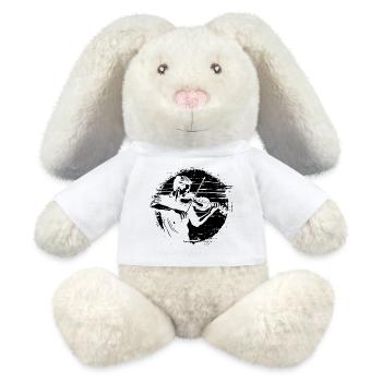 Violinist Drawing - MiniFeet® RecycelHase® Bunny Cream - white - Front