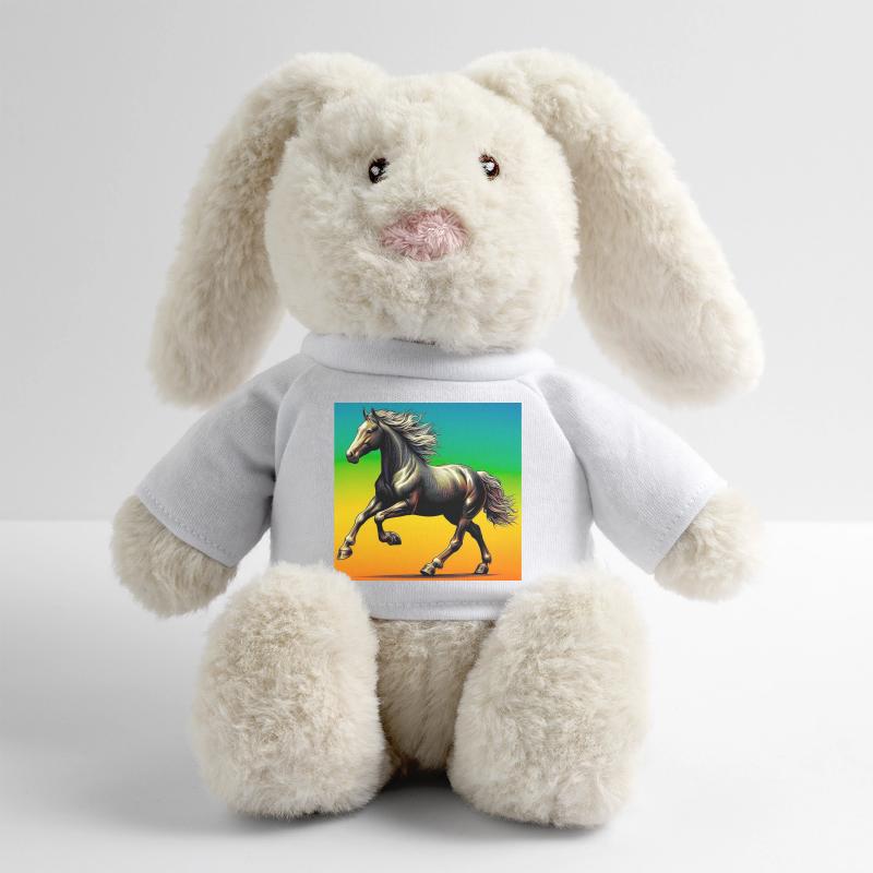 cheval Lapin en peluche recyclé MiniFeet® Crème