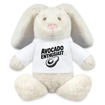 Avocado-Enthusiast - MiniFeet® RecycelHase® Creme - Weiß - Vorne