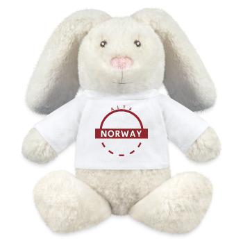 Bague emblème Alta Norway - Lapin en peluche recyclé MiniFeet® Crème - blanc - Devant
