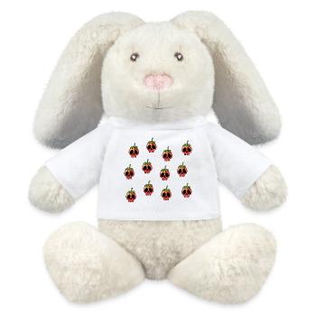 Crânes de fraises - Lapin en peluche recyclé MiniFeet® Crème - blanc - Devant