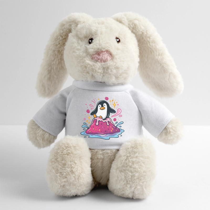 Penguin on pink jam wave MiniFeet® RecycelHase® Bunny Cream