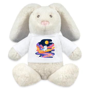 Cats on sugar stream - MiniFeet® RecycelHase® Bunny Cream - white - Front