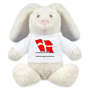 DÄNEMARK – Name Space - MiniFeet® RecycelHase® Creme - Weiß - Vorne