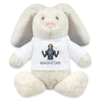 Faraday Magnetar in Rüstung - MiniFeet® RecycelHase® Creme - Weiß - Vorne