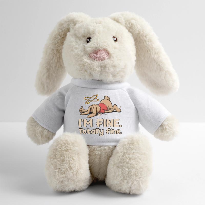 Exhausted rabbit with sarcastic saying MiniFeet® RecycelHase® Bunny Cream