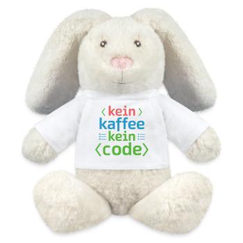 Kein Kaffee Kein Code Programmierer Informatiker - MiniFeet® RecycelHase® Creme - Weiß - Vorne