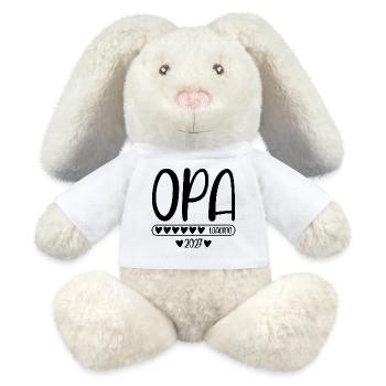 Grand-père 2027 en chargement - Lapin en peluche recyclé MiniFeet® Crème - blanc - Devant