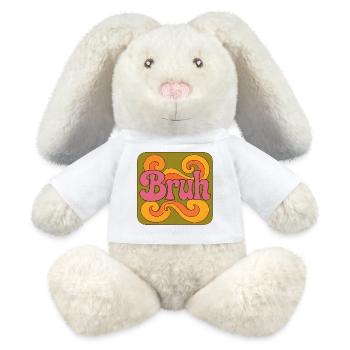 Bruh Psychedelic Swirl - MiniFeet® RecycelHase® Creme - Weiß - Vorne
