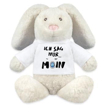  ich sag nur moin  - MiniFeet® RecycelHase® Creme - Weiß - Vorne