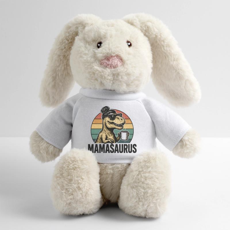 Mamasaurus Mama Mutter Geschenkidee Humor Lustig MiniFeet® RecycelHase® Creme