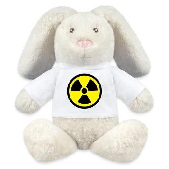 Radiation Warning - MiniFeet® RecycelHase® Bunny Cream - white - Front