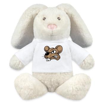Mouse mice mousi little mice rat rodent pet - MiniFeet® RecycelHase® Bunny Cream - white - Front