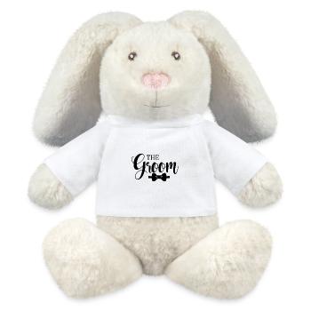 The Groom Minimalist Design - MiniFeet® RecycelHase® Bunny Cream - white - Front