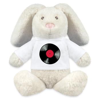 Vinyle - Lapin en peluche recyclé MiniFeet® Crème - blanc - Devant