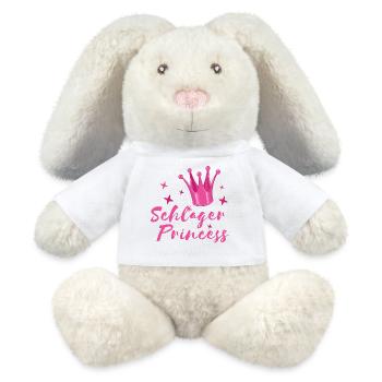 Schlager Prinzessin Krone Schlagerfan Volksmusik - MiniFeet® RecycelHase® Creme - Weiß - Vorne