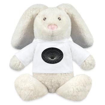 Trou de ver à grille vortex - Lapin en peluche recyclé MiniFeet® Crème - blanc - Devant