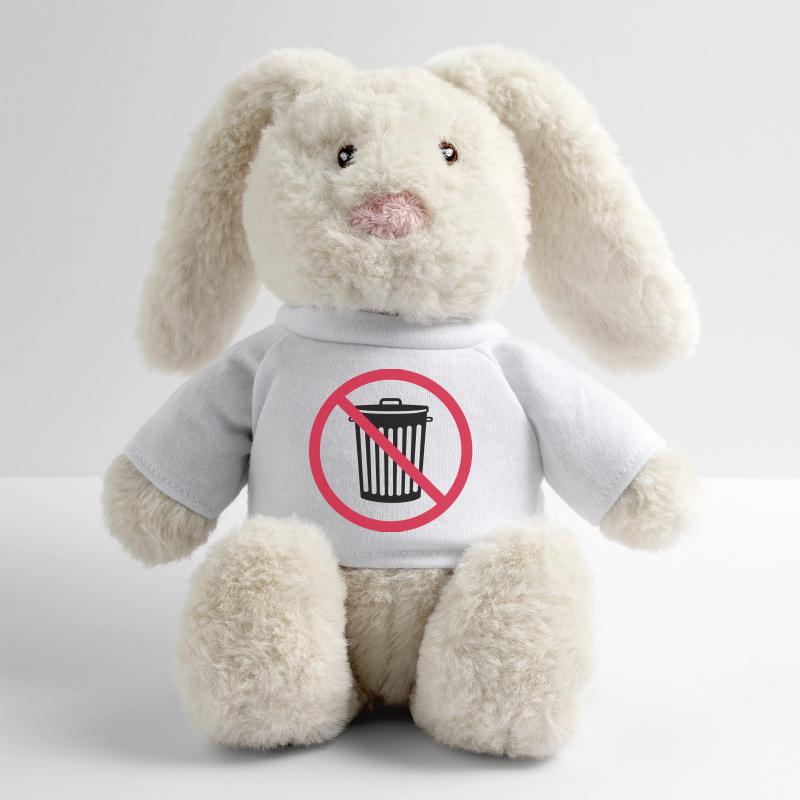 interdit schild zone pas tonne muelle Lapin en peluche recyclé MiniFeet® Crème