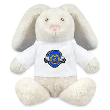 GDR Breast / Gift East Germany East Berlin - MiniFeet® RecycelHase® Bunny Cream - white - Front