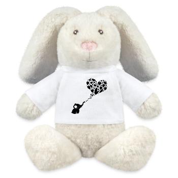 Baby Elefant Herz Wolke - MiniFeet® RecycelHase® Creme - Weiß - Vorne