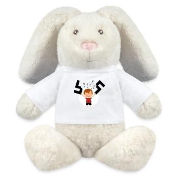 Stop National Socialism Fuck Nazis Antifa Boy - MiniFeet® RecycelHase® Bunny Cream - white - Front
