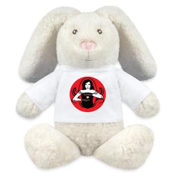 Sorcière mystique avec étoile - Lapin en peluche recyclé MiniFeet® Crème - blanc - Devant
