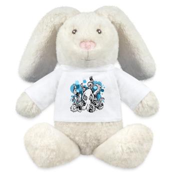 Kraken | Oktopus | Seefahrt | Abenteuer - MiniFeet® RecycelHase® Creme - Weiß - Vorne
