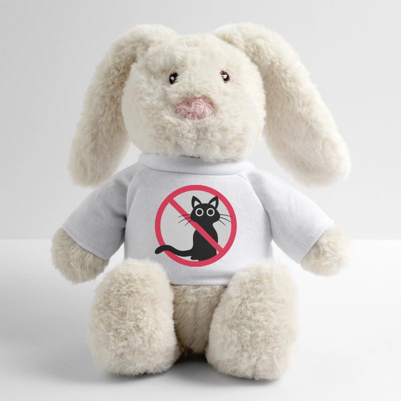 Signe interdit de chat Lapin en peluche recyclé MiniFeet® Crème