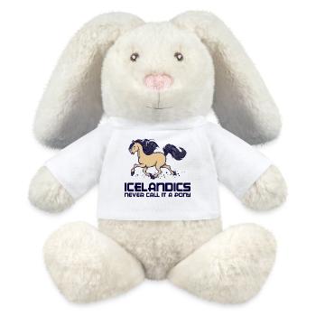 Chevaux islandais Déclaration Chevaux Arabe Galop - Lapin en peluche recyclé MiniFeet® Crème - blanc - Devant