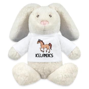 Poulains Chevaux Islandais Chevaux Dire Islandais - Lapin en peluche recyclé MiniFeet® Crème - blanc - Devant