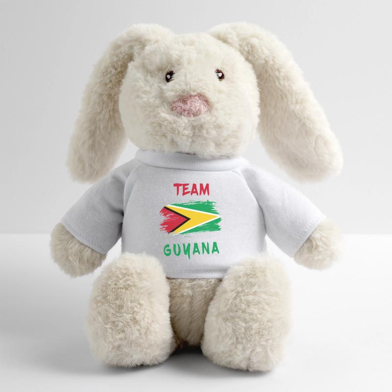 Drapeaux de l'équipe Guyane Lapin en peluche recyclé MiniFeet® Crème