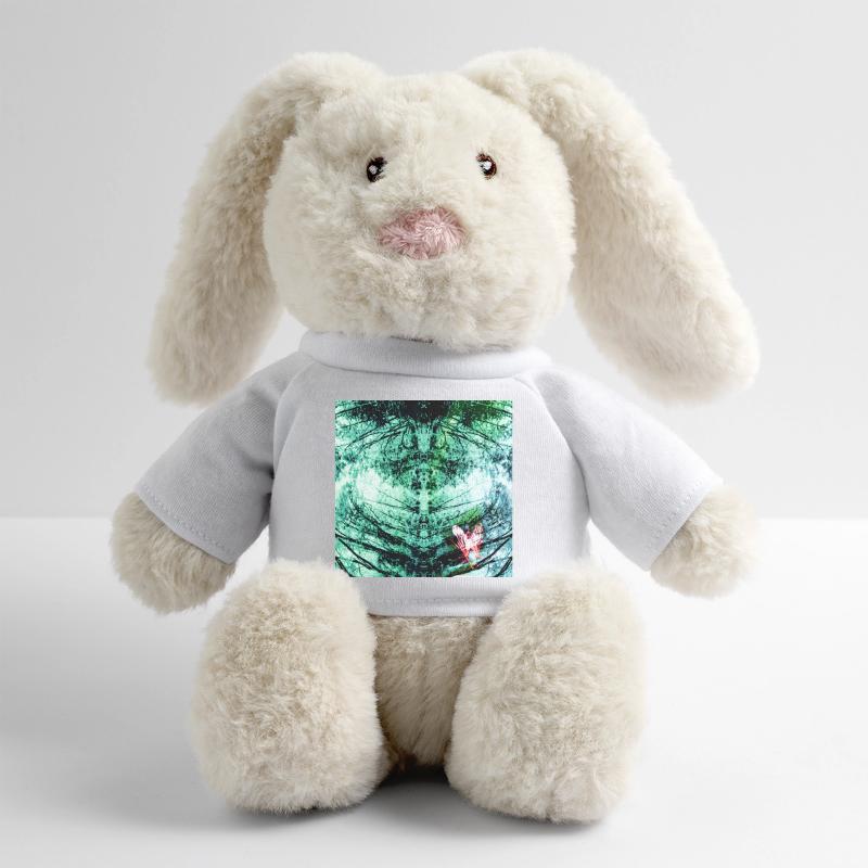 Reflet de la forêt Sarcelle Papillon Lapin en peluche recyclé MiniFeet® Crème
