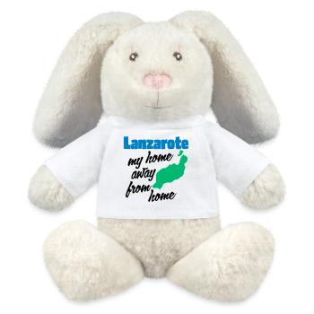 Lanzarote, mein zweites Zuhause - MiniFeet® RecycelHase® Creme - Weiß - Vorne