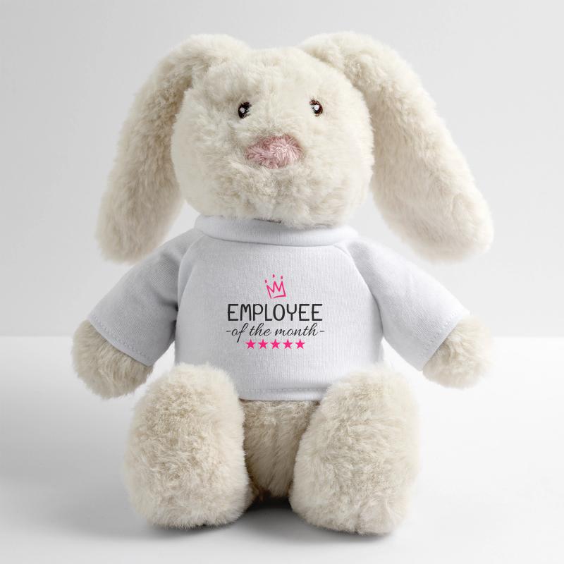 Cadeau de l’employé du mois Lapin en peluche recyclé MiniFeet® Crème