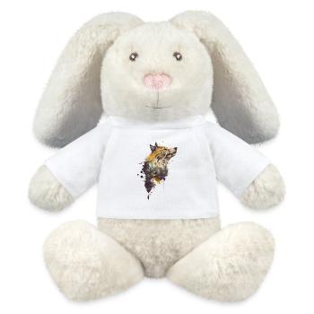 Wolf Design avec une forêt incluse - Lapin en peluche recyclé MiniFeet® Crème - blanc - Devant