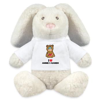 Pop Culture Heart Manga Anime Statement Cosplay - Lapin en peluche recyclé MiniFeet® Crème - blanc - Devant
