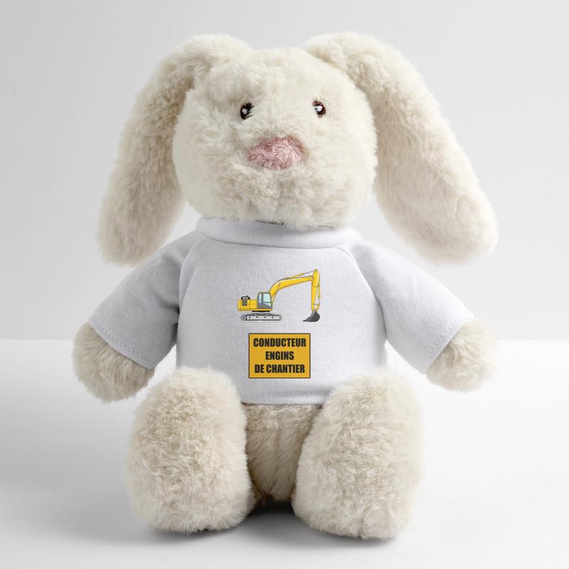 Construction equipment operator MiniFeet® RecycelHase® Bunny Cream
