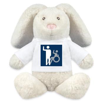 Nicht alle Behinderungen sind sichtbar * - MiniFeet® RecycelHase® Creme - Weiß - Vorne