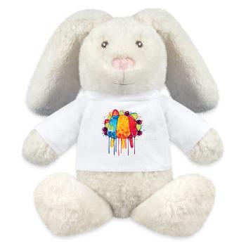 Eis am Stiel - MiniFeet® RecycelHase® Creme - Weiß - Vorne