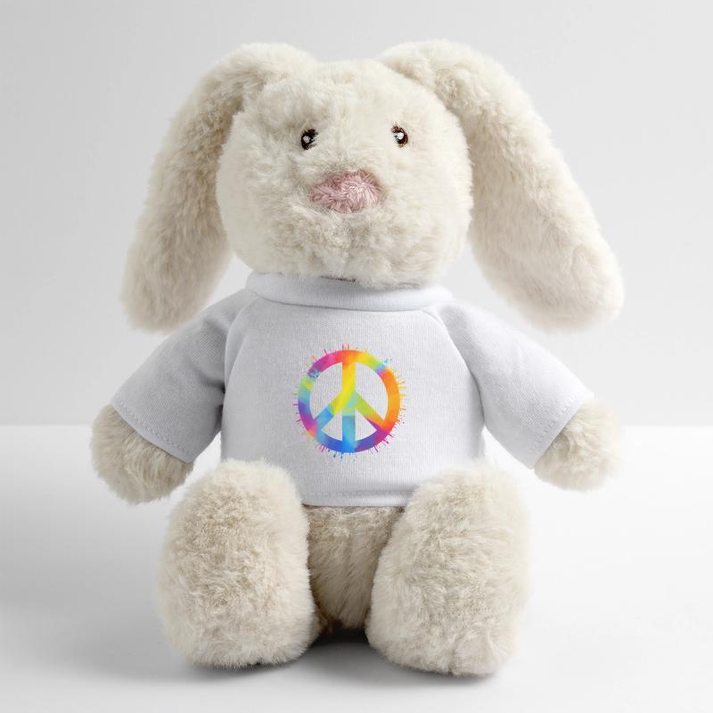 Rainbow Peace MiniFeet® RecycelHase® Bunny Cream