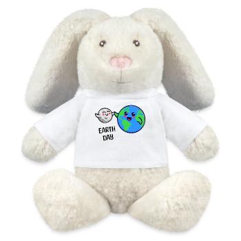 Eco-Friendly Mother Earth Nature Environment - MiniFeet® RecycelHase® Bunny Cream - white - Front
