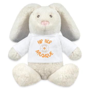 hip-hop musique - Lapin en peluche recyclé MiniFeet® Crème - blanc - Devant