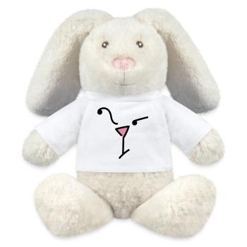 Catface, Fragender Blick - MiniFeet® RecycelHase® Creme - Weiß - Vorne