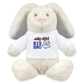 Einzelkind Großer Bruder Statement Bruderherz - MiniFeet® RecycelHase® Creme - Weiß - Vorne
